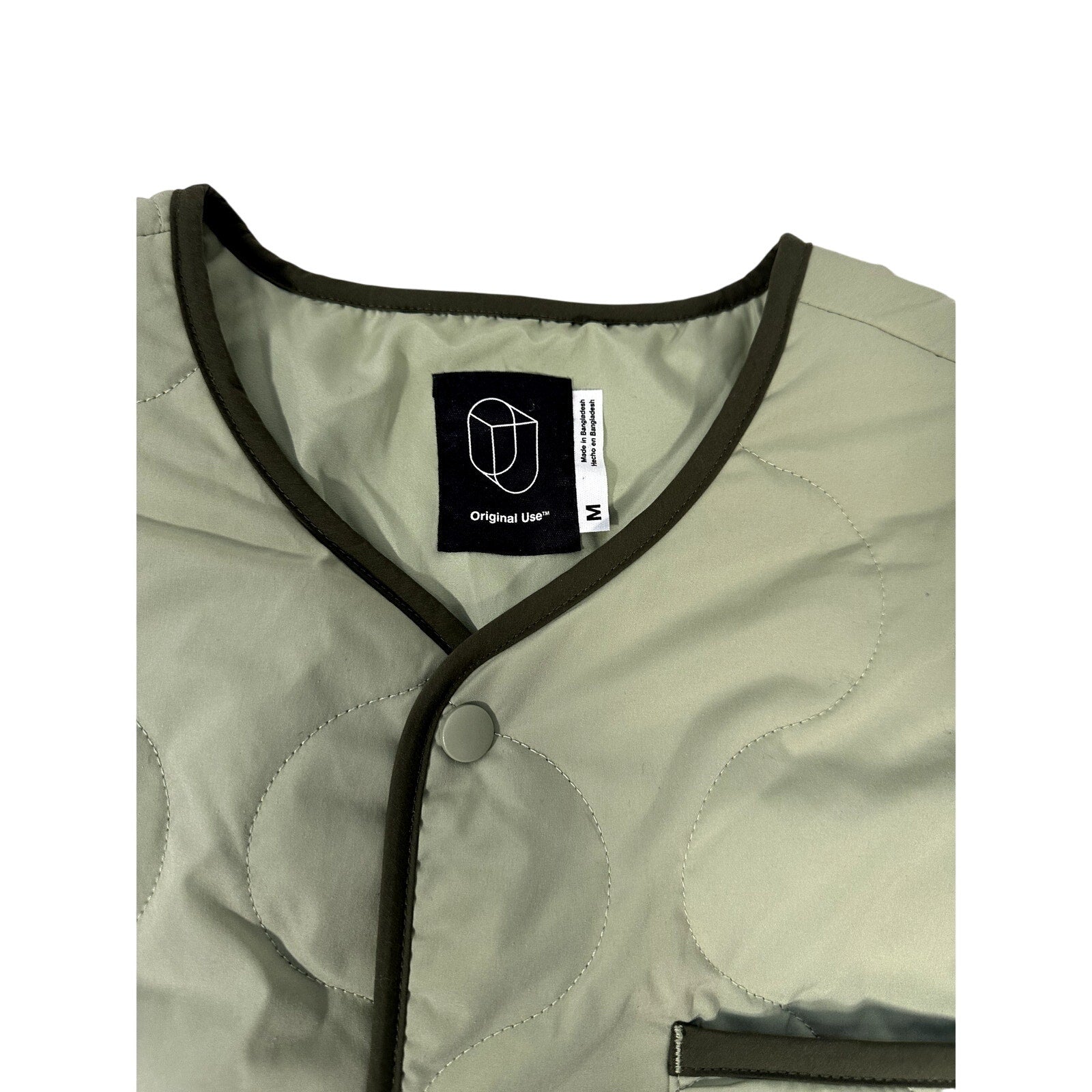 Two Tone Green Quilted Jacket