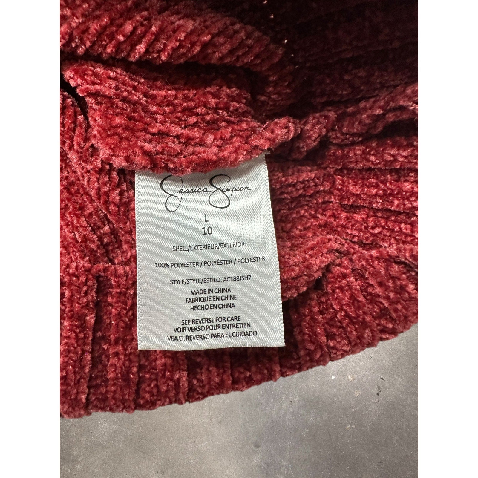 Preloved -  Jessica Simpson - Sweater - Red - Large - CottageCore