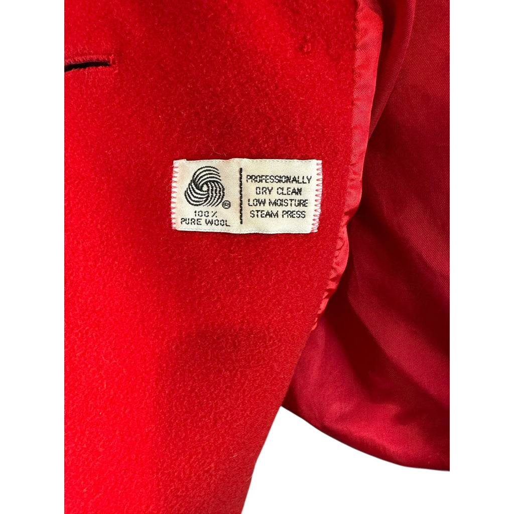Vintage Red double - breasted wool blazer Coat - J.G Hook