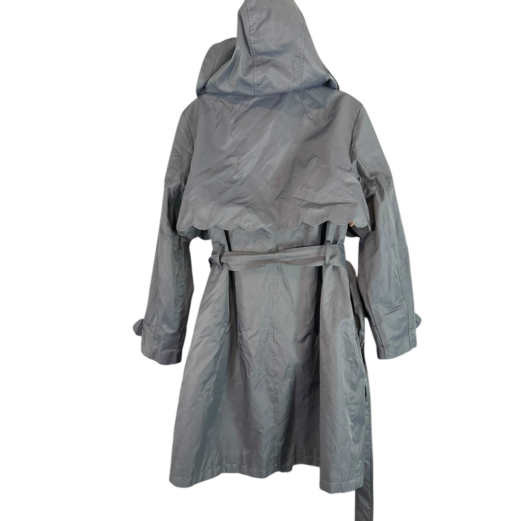 Y2K Trench Coat in navy Blue with pink lining