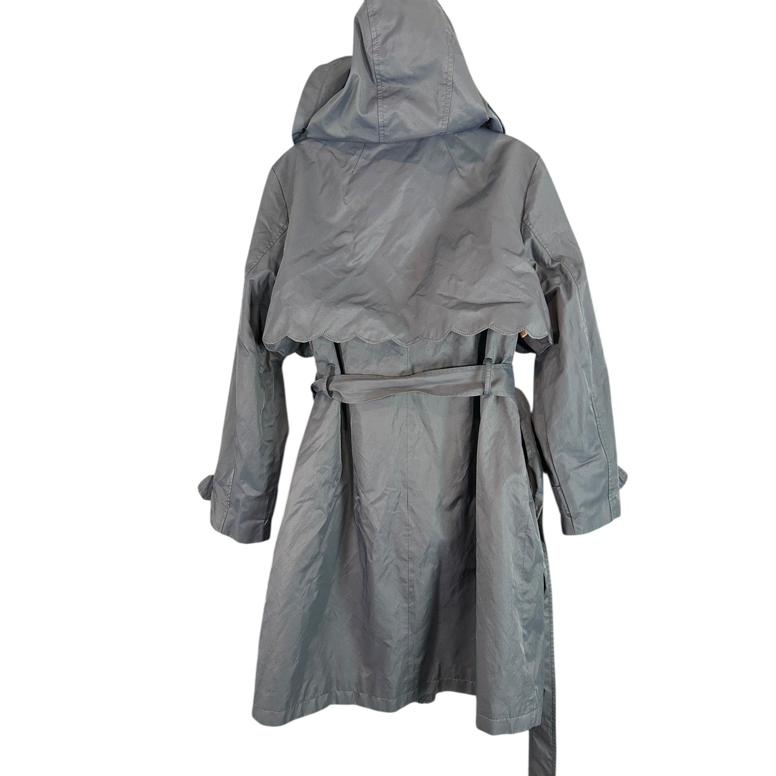 Y2K Trench Coat in navy Blue with pink lining