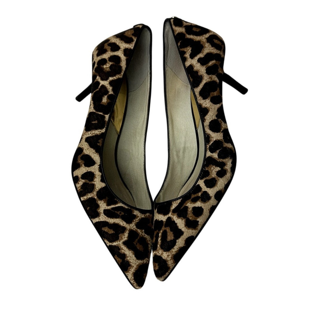 Michael Kors Leopard Pointed Toe Kitten Heels