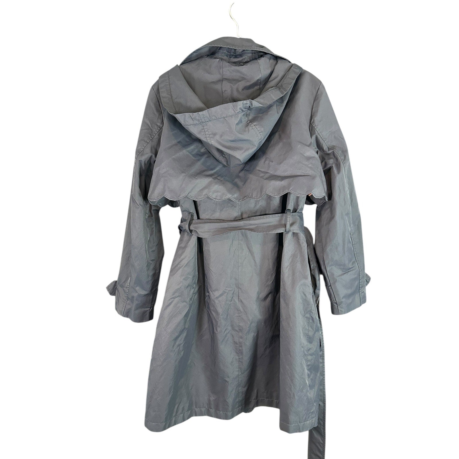 Y2K Trench Coat in navy Blue with pink lining