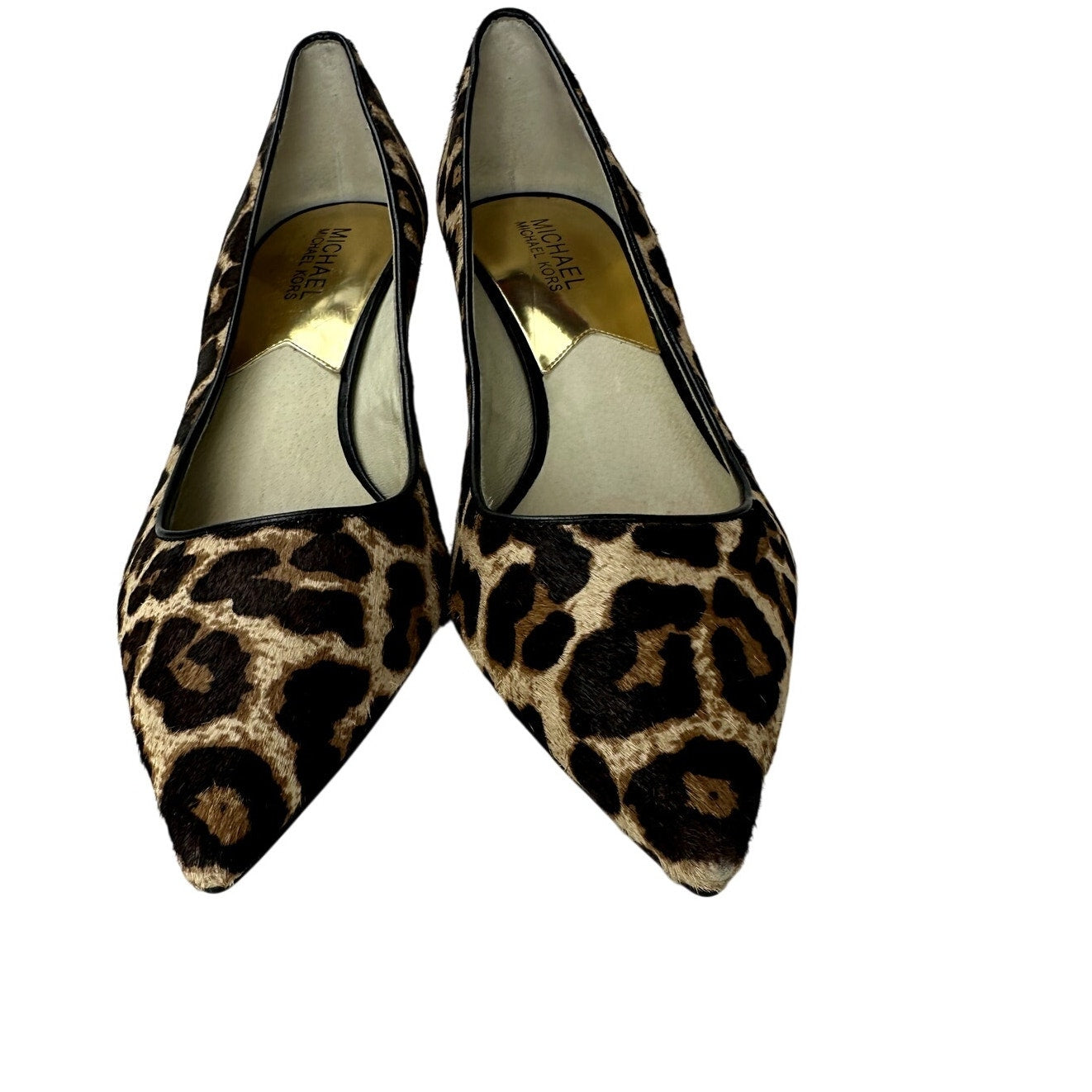 Michael Kors Leopard Pointed Toe Kitten Heels