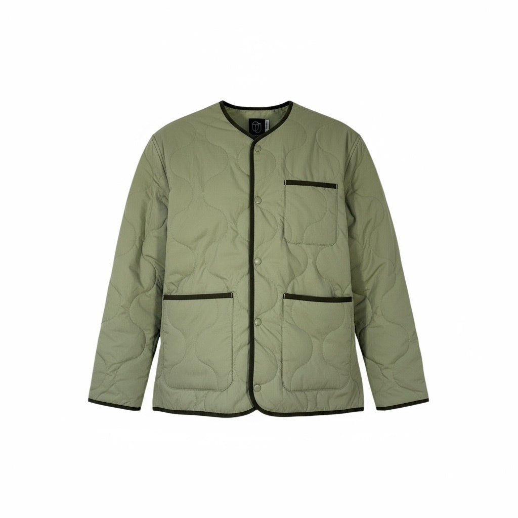 Two Tone Green Quilted Jacket
