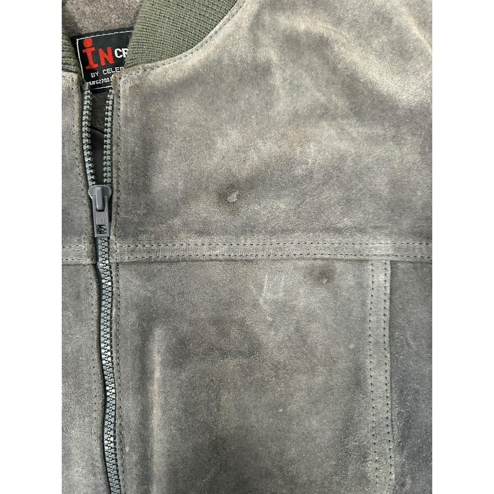 In Crowd Leather Bomber Jacket