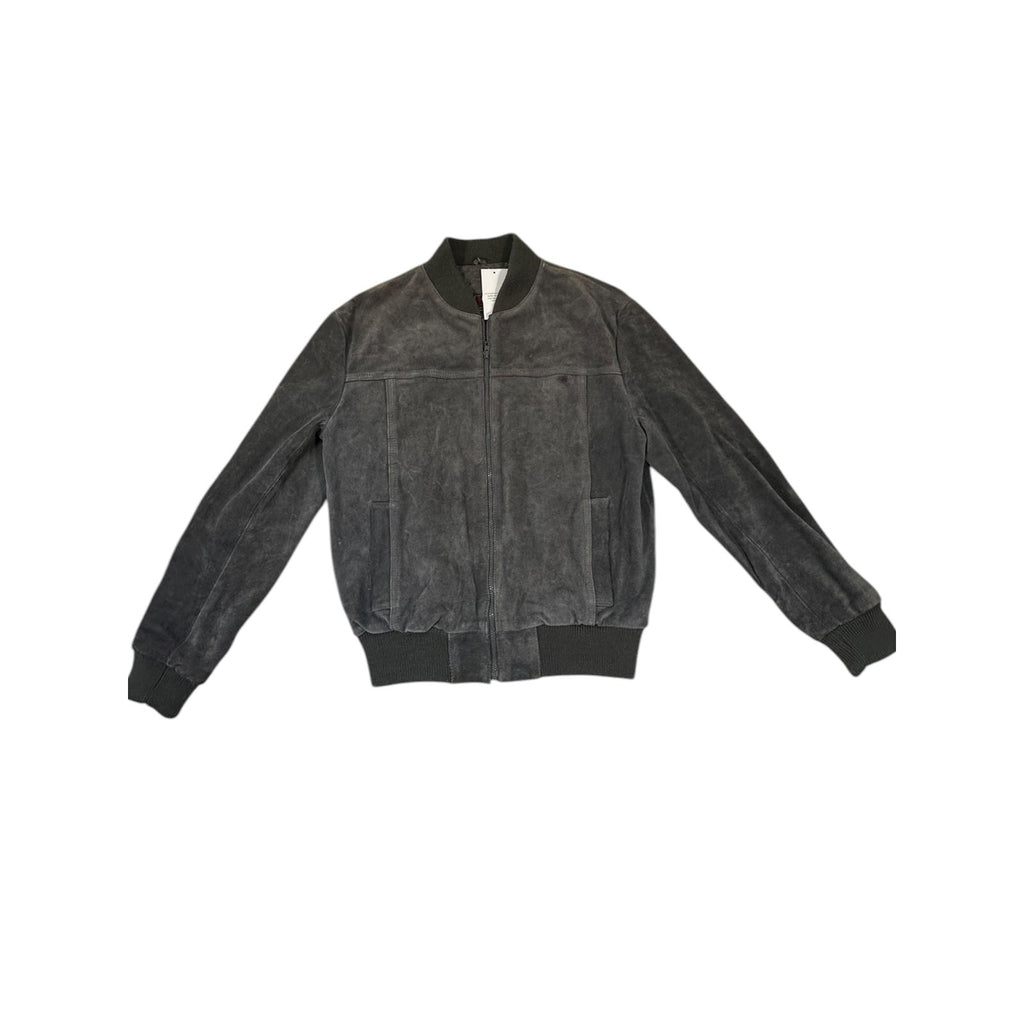 In Crowd Leather Bomber Jacket