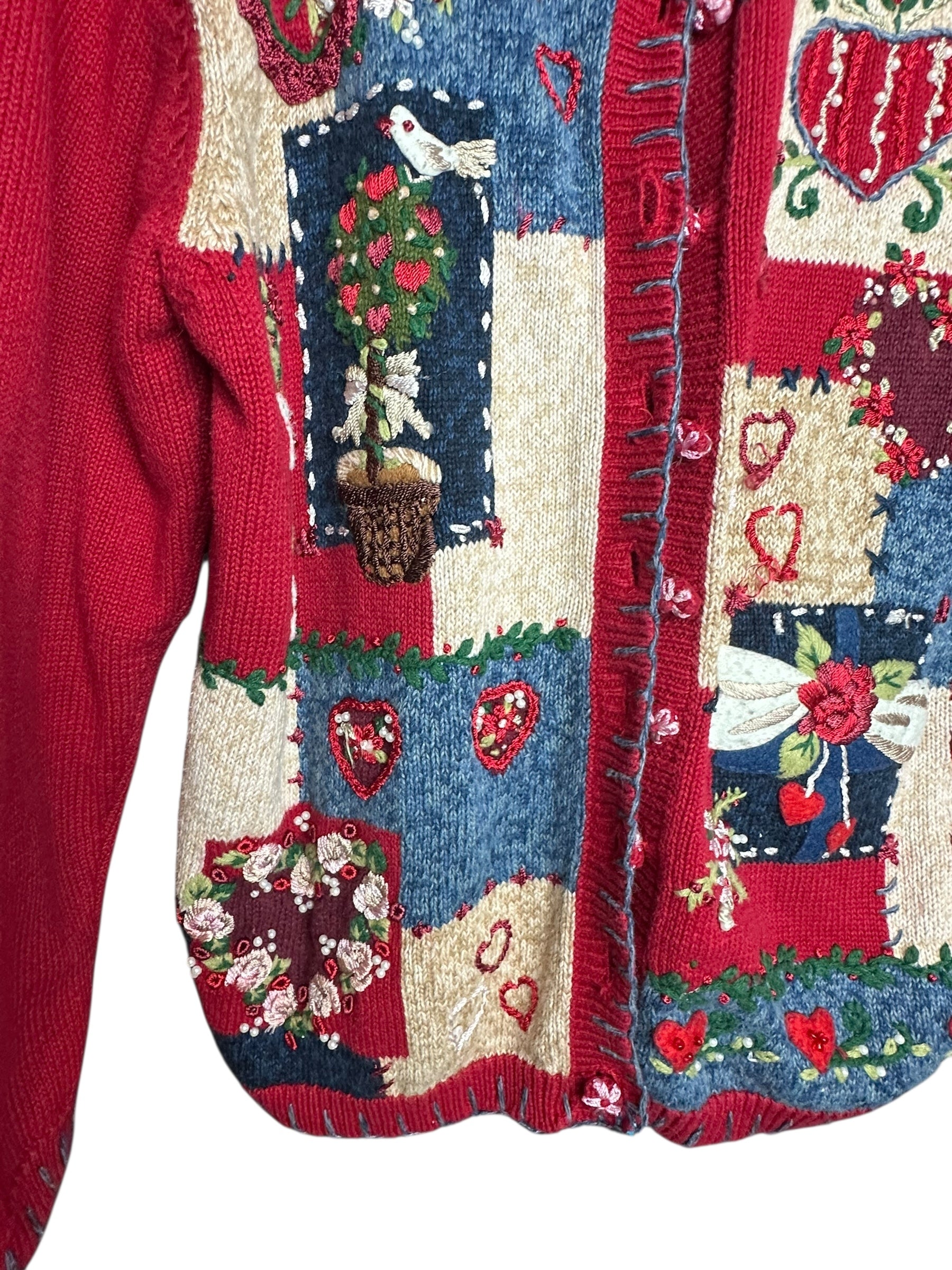 Vintage Heirloom Valentine Collectible Cardigan