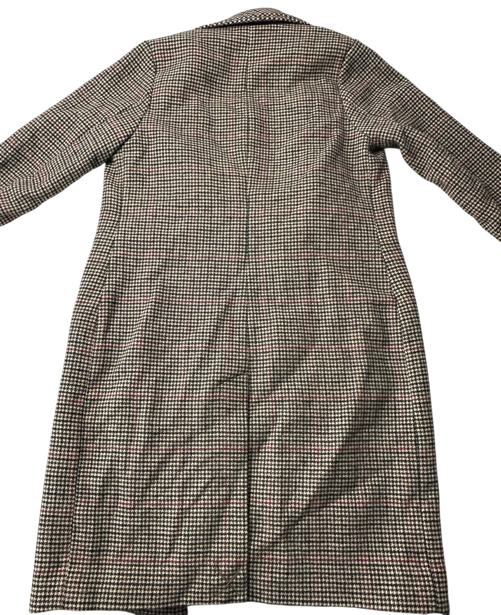 Abercrombie & Fitch Dad Over Coat Women’s Large Houndstooth Wool Blend