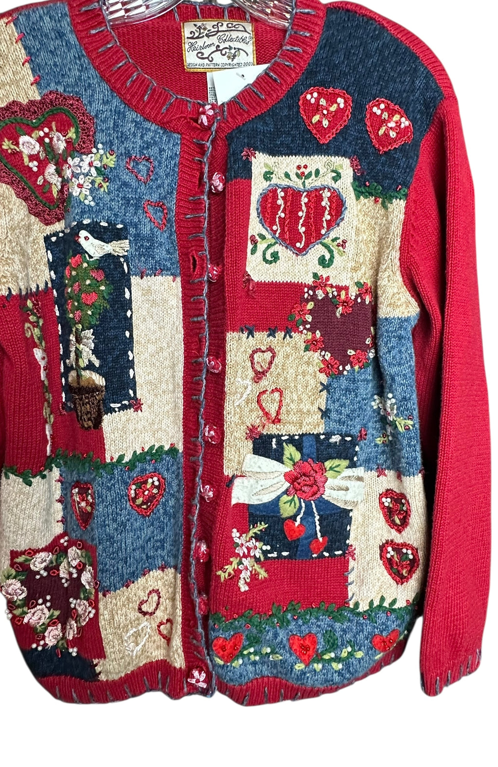 Vintage Heirloom Valentine Collectible Cardigan