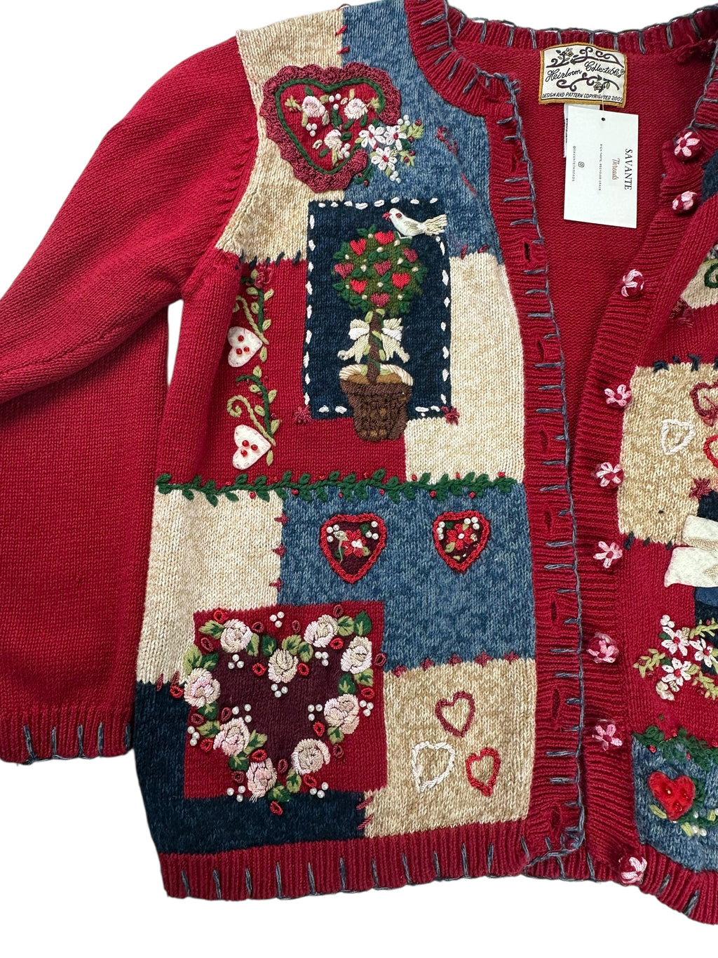 Vintage Heirloom Valentine Collectible Cardigan