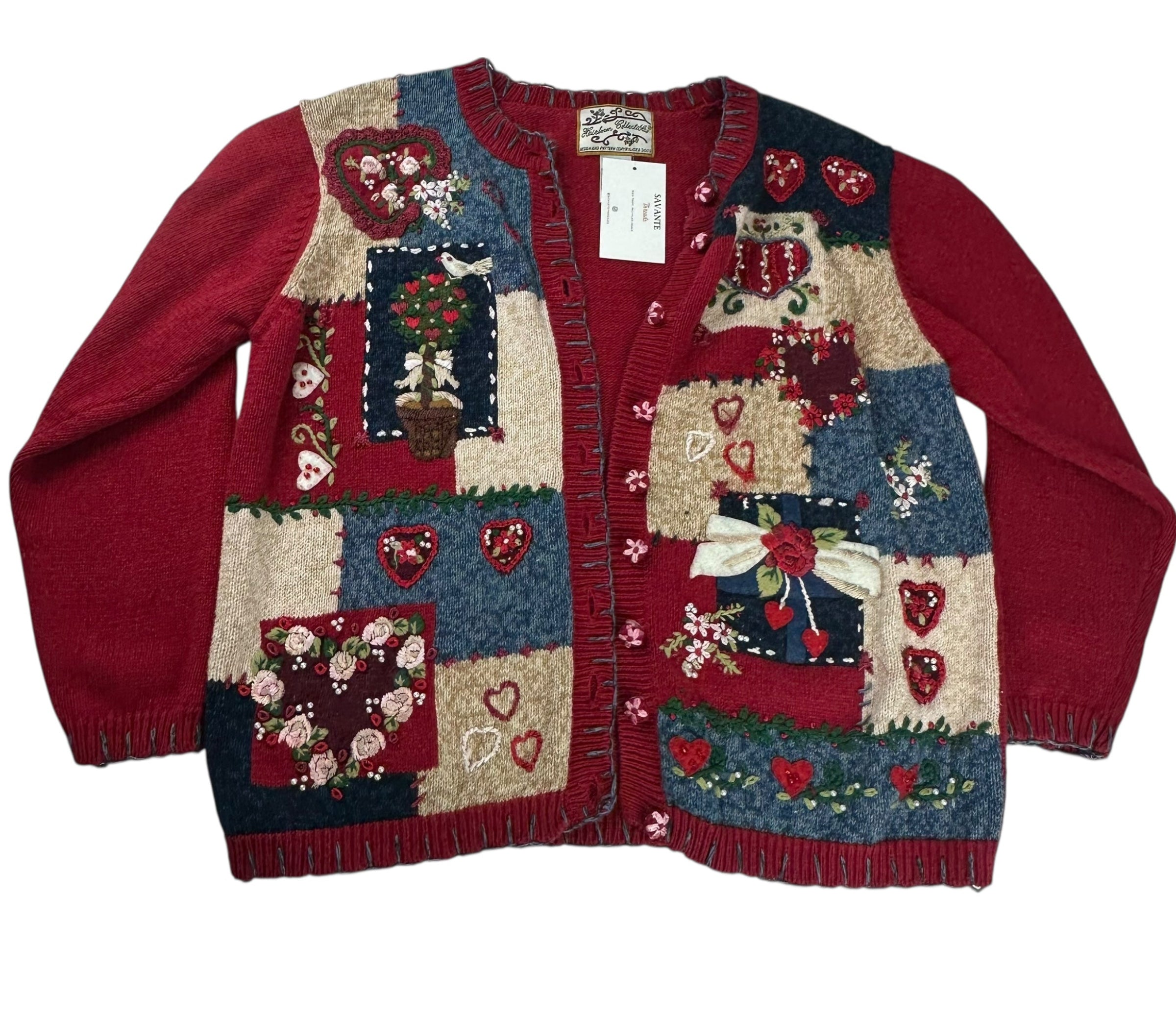 Vintage Heirloom Valentine Collectible Cardigan
