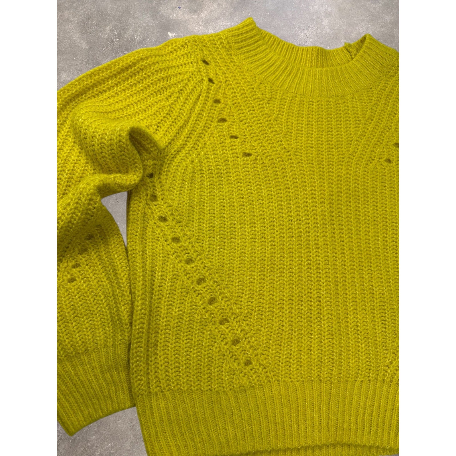 Preloved - Gap - Sweater - Small, Lime Green - CottageCore