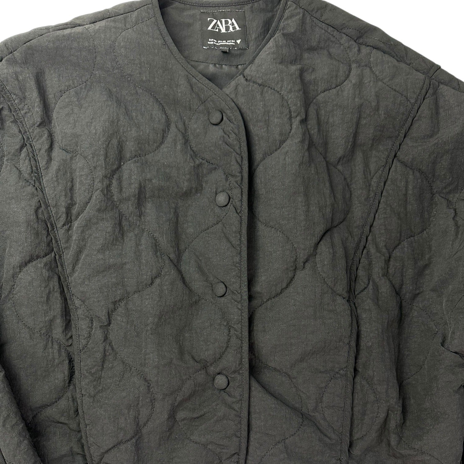 Zara Quilted Bomber Jacket
