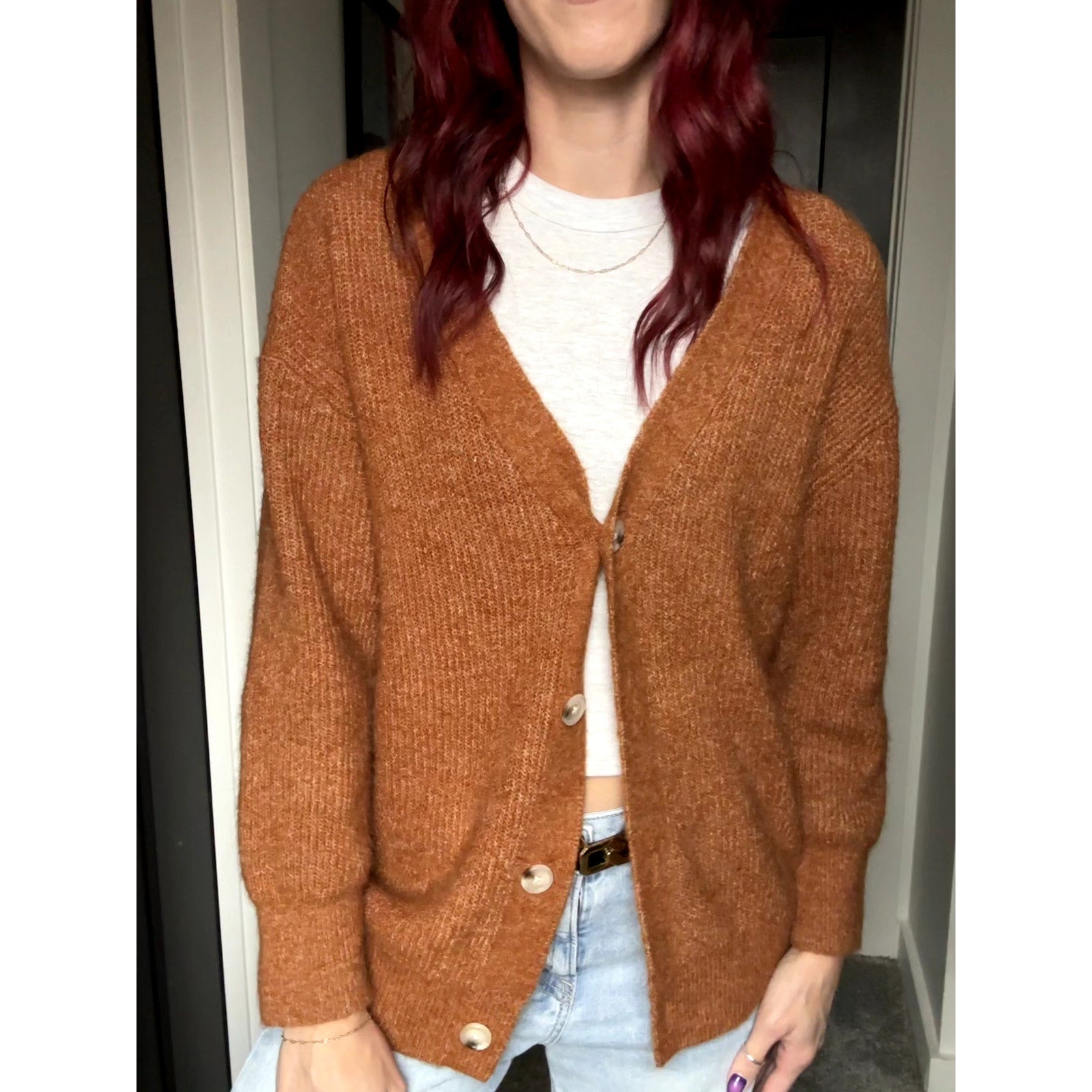 Burnt Orange Cardigan