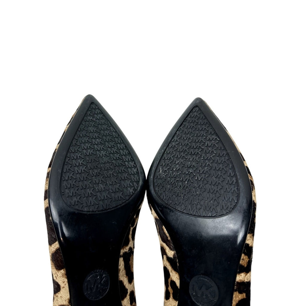 Michael Kors Leopard Pointed Toe Kitten Heels