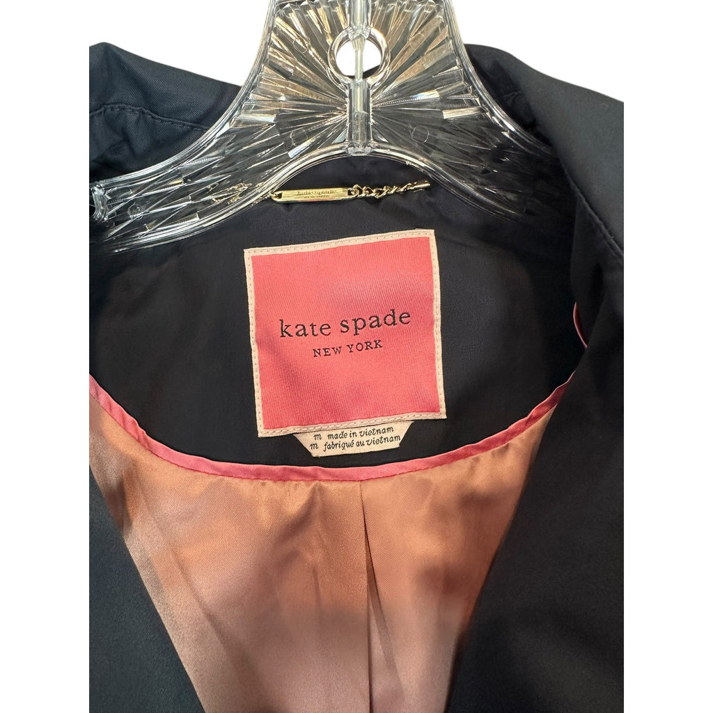 Y2K Trench Coat in navy Blue with pink lining