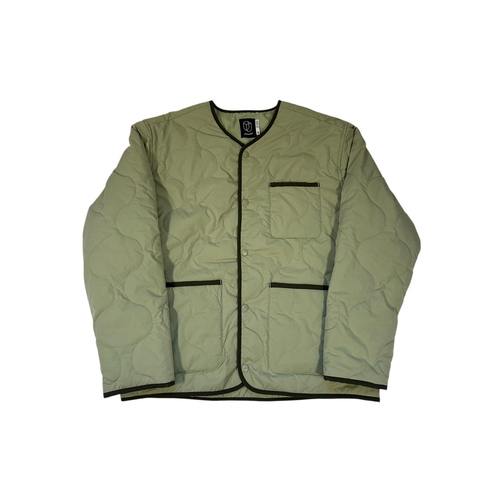 Two Tone Green Quilted Jacket