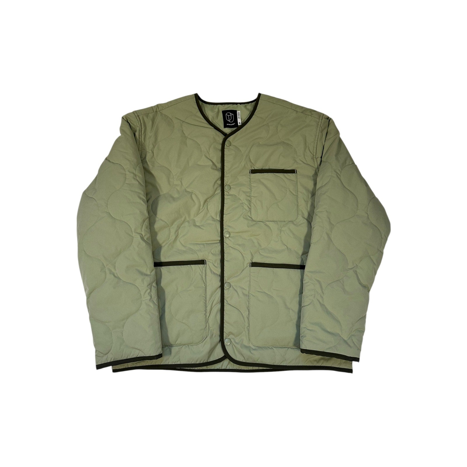 Two Tone Green Quilted Jacket