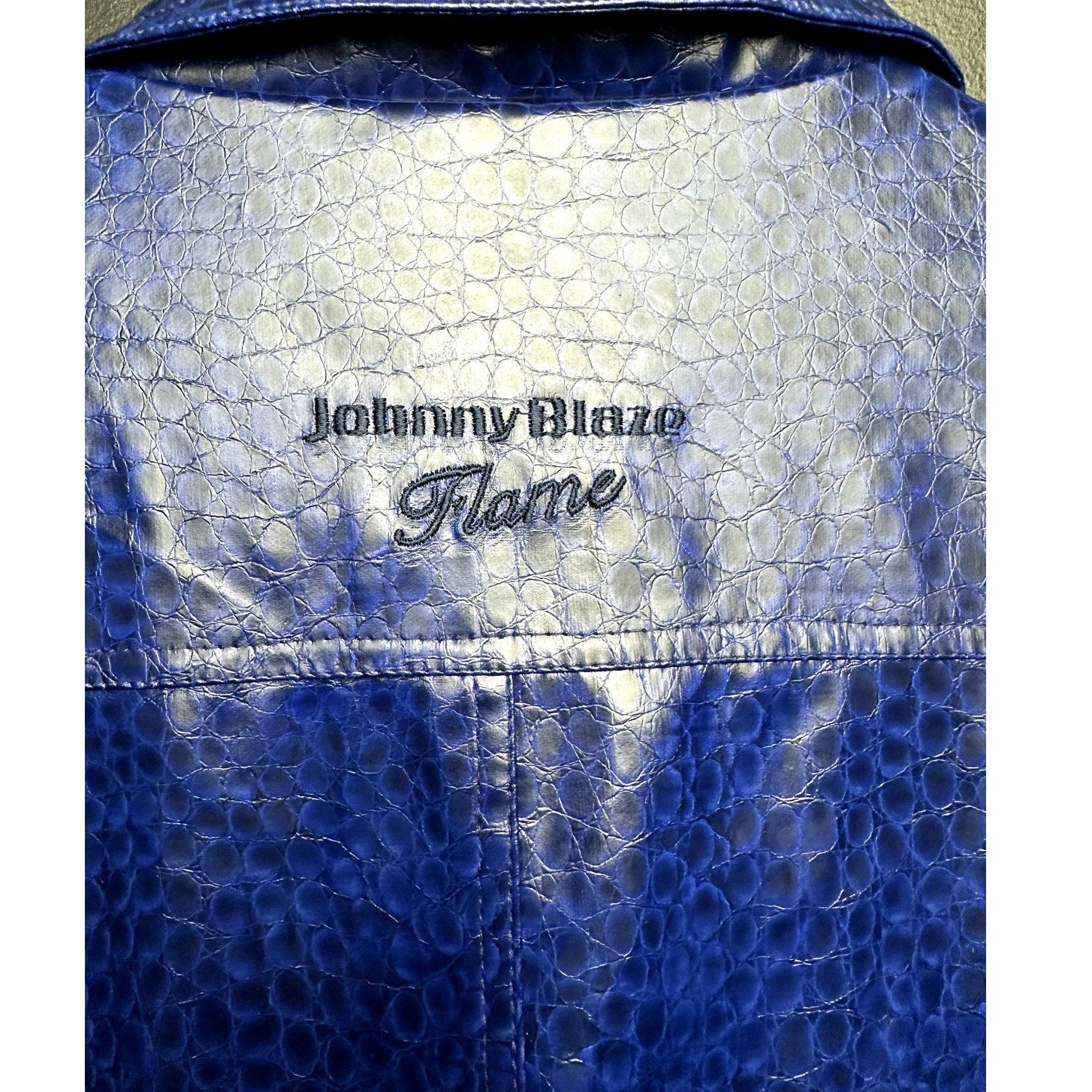 Y2K Blue Jacket - Johnny Blaze Flame