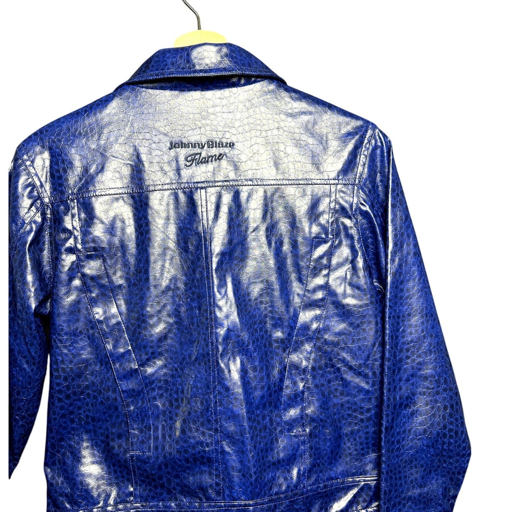 Y2K Blue Jacket - Johnny Blaze Flame